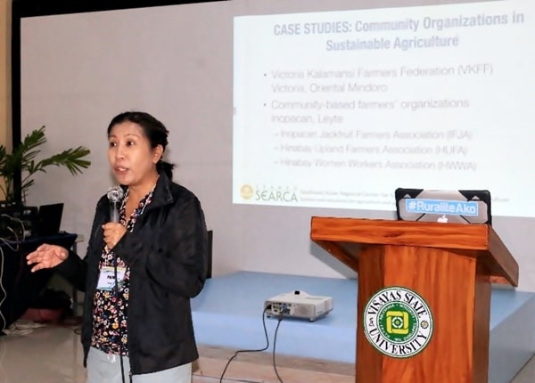 Dr. Pamela A. Custodio presenting the case studies of the ISARD two pilot sites.