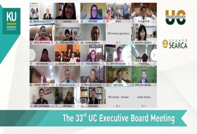 Kasetsart University successfully hosts the 33rd UC Executive Board Meeting virtually