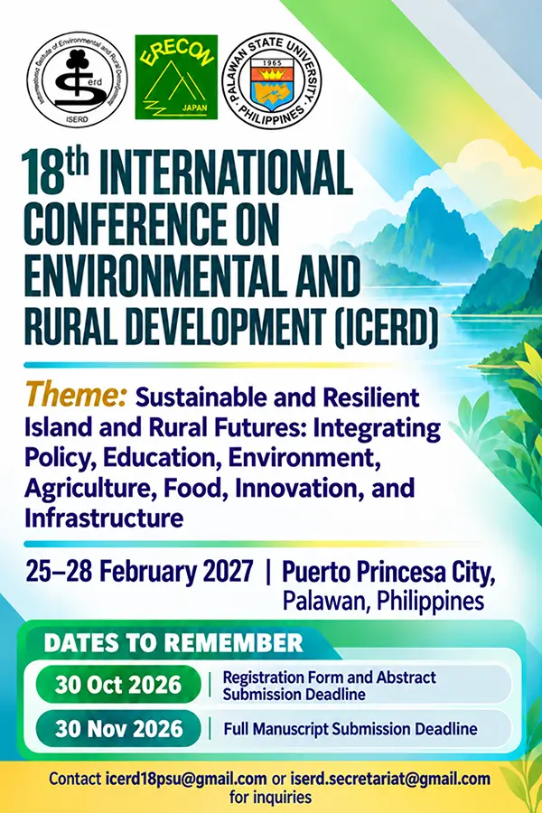 18th International Conference on Environmental and RuraL Development (ICERD)