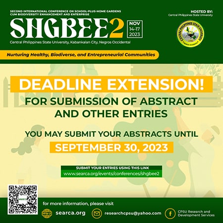 WSecond International Conference on School-plus-Home Gardens cum Biodiversity Enhancement and Enterprise (SHGBEE2)