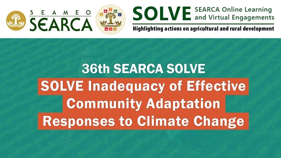 36th Webinar: SOLVE Inadequacy of Effective Community Adaptation Responses to Climate Change