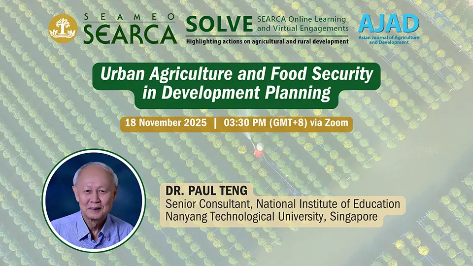 53rd Webinar: Urban Agriculture and Food Security in Development Planning