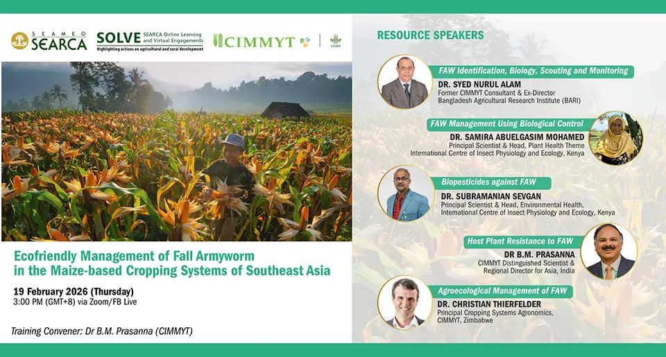 54th Webinar: Ecofriendly Management of Fall Armyworm in the Maize-based Cropping Systems of Southeast Asia