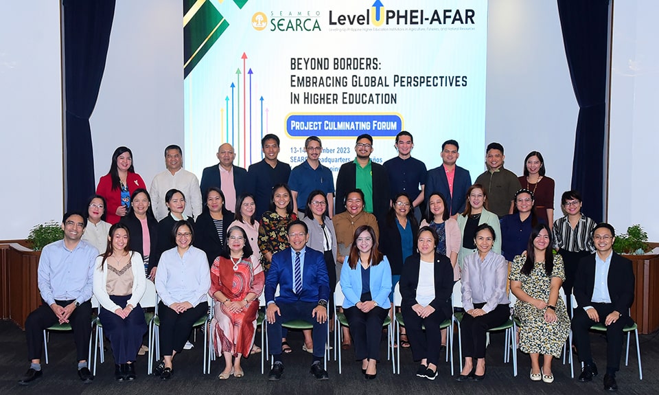 SEARCA welcomed 29 delegates from HEIs in the Philippines at the Culminating Forum to share their learning experiences from the LevelUPHEI AFAR project activities.