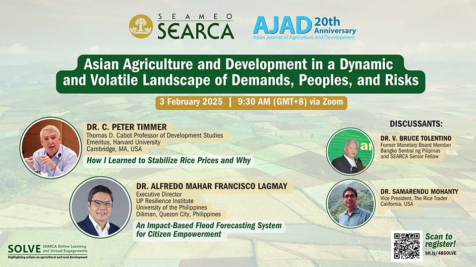 Asian journal set to celebrate 20 years publishing agri and dev't research, perspectives