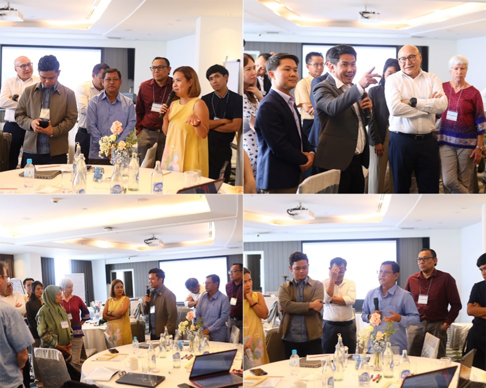Clockwise from top left: Ms. Julienne Maria Undine Paz Quimio, University of the Philippines Los Baños, Philippines; Dr. Phanthavong Vongsamphanh, Department of Livestock and Fisheries, Lao PDR; Mr. Jacinth Paul Apostol, Climate Change Commission, Philippines;, and Dr. Mam Somony General Directorate of Animal Health and Production, Cambodia, shared reflections on key takeaways and reaffirmed their regional commitment to action.