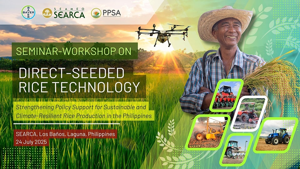 SEARCA, Bayer, PPSA to spotlight climate-resilient policy, innovation in direct-seeded rice seminar-workshop