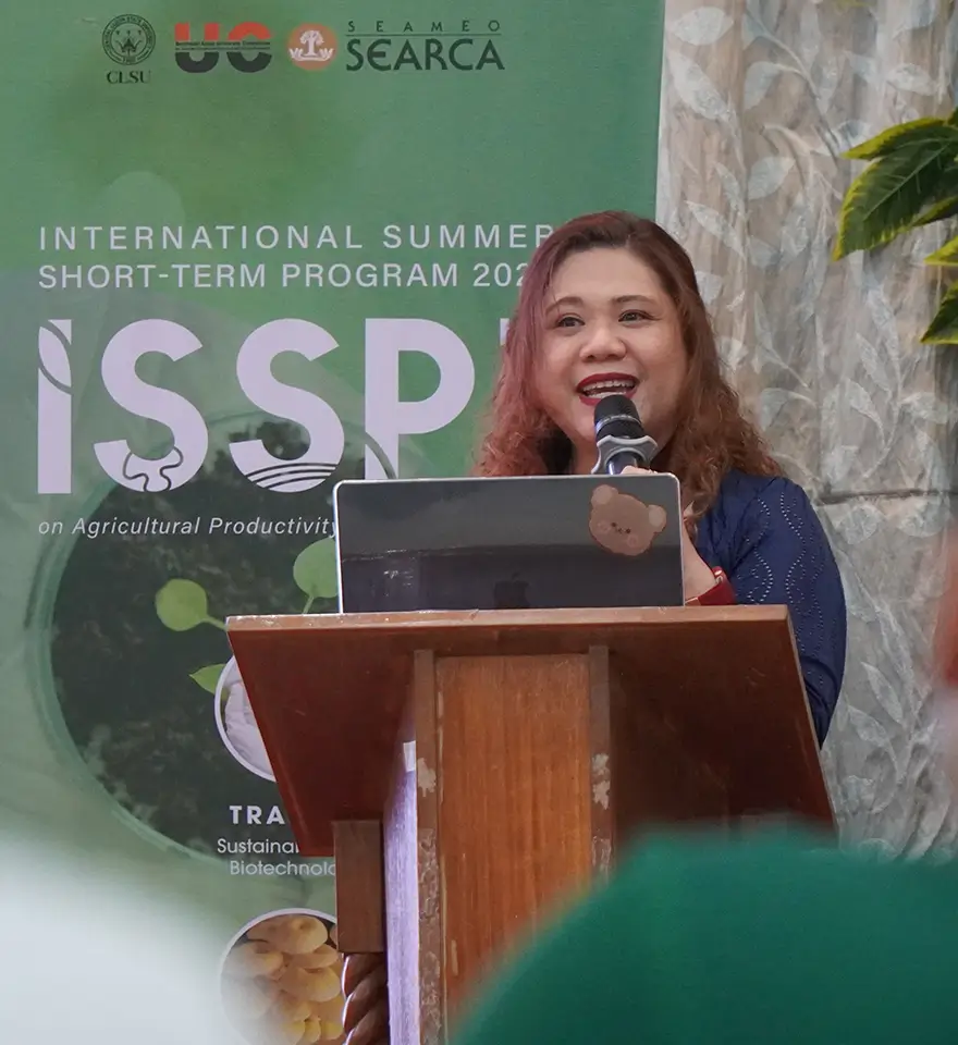 Ms. Blessie Saez, Senior Program Associate at SEARCA's Education and Collective Learning Department (ECLD)