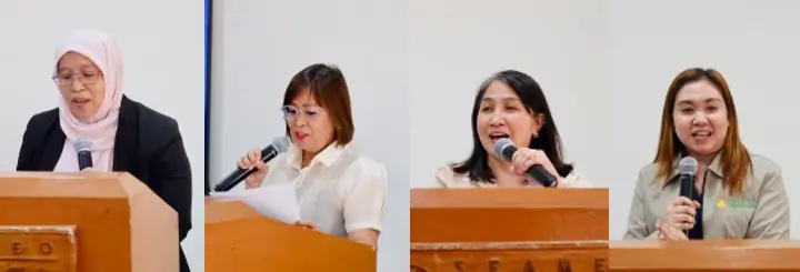 From left: Dr. Nur Azura binti Adam of SEARCA delivers her welcome remarks, Dr. Editha Atendido of DepEd gives the opening message, Dr. Gerlie Tatlonghari of SEARCA provides the workshop overview, and Ms. Anna Gale Vallez of SEARCA facilitates the workshop.