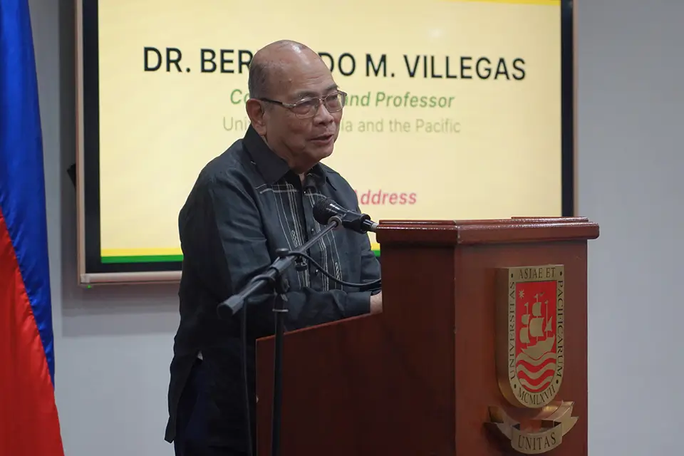 Dr. Bernardo Villegas, UA&P Co-Founder and Professor, underscores inclusive rural growth in his keynote address.