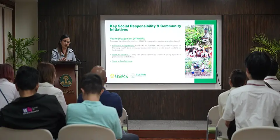 Nagasaki University students visit SEARCA for overview of agricultural education, research, and innovation initiatives