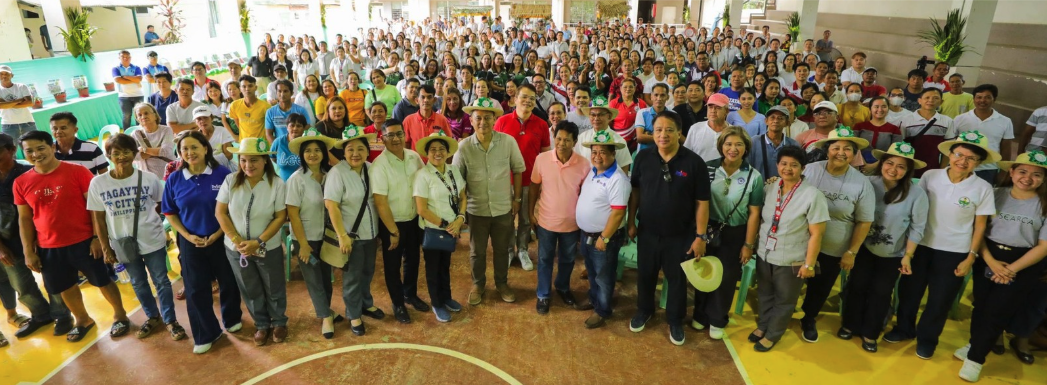 Department of Education (DepEd) Secretary Juan Edgardo “Sonny” Angara (center) stands alongside key stakeholders and SEARCA Center Director Dr. Mercedita Sombilla during the "From Farms to Classrooms: Nourishing Futures Together" dialogue. (Photo courtesy of DepEd Philippines)