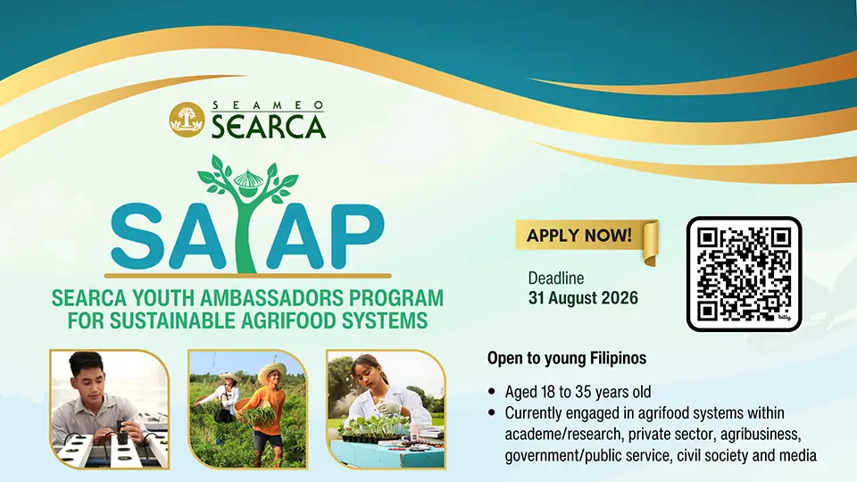 SEARCA opens applications for youth leadership program on sustainable agrifood systems