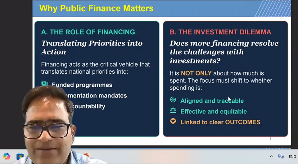 Dr. Eadara Srikanth highlighted expenditure tagging and budget tracking as key tools for strengthening accountability and guiding more effective agrifood systems investments.