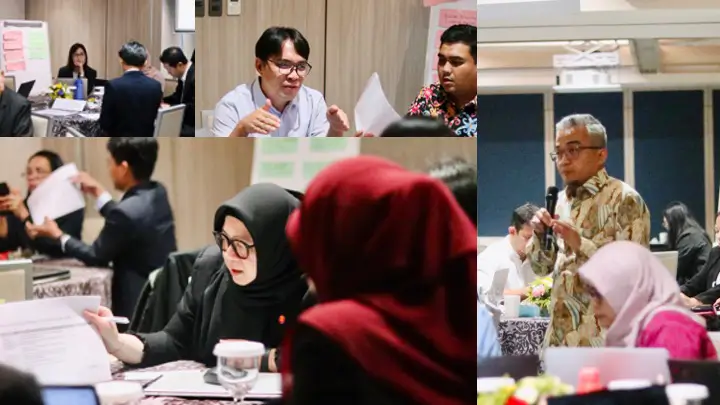Participants exchange insights during collaborative group discussions on LULUCF data, policies, and sustainable land management practices.