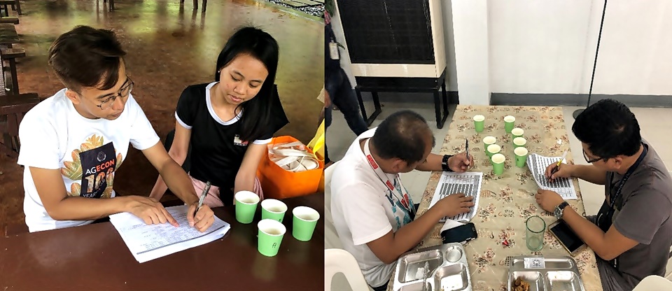 Survey conducted in Likas Resort, Los Baños, Laguna on 12 May 2019 (left) and in Psi Technology, Inc. canteen at Carmelray Industrial Park, Canlubang, Laguna on 10 May 2019 (right)