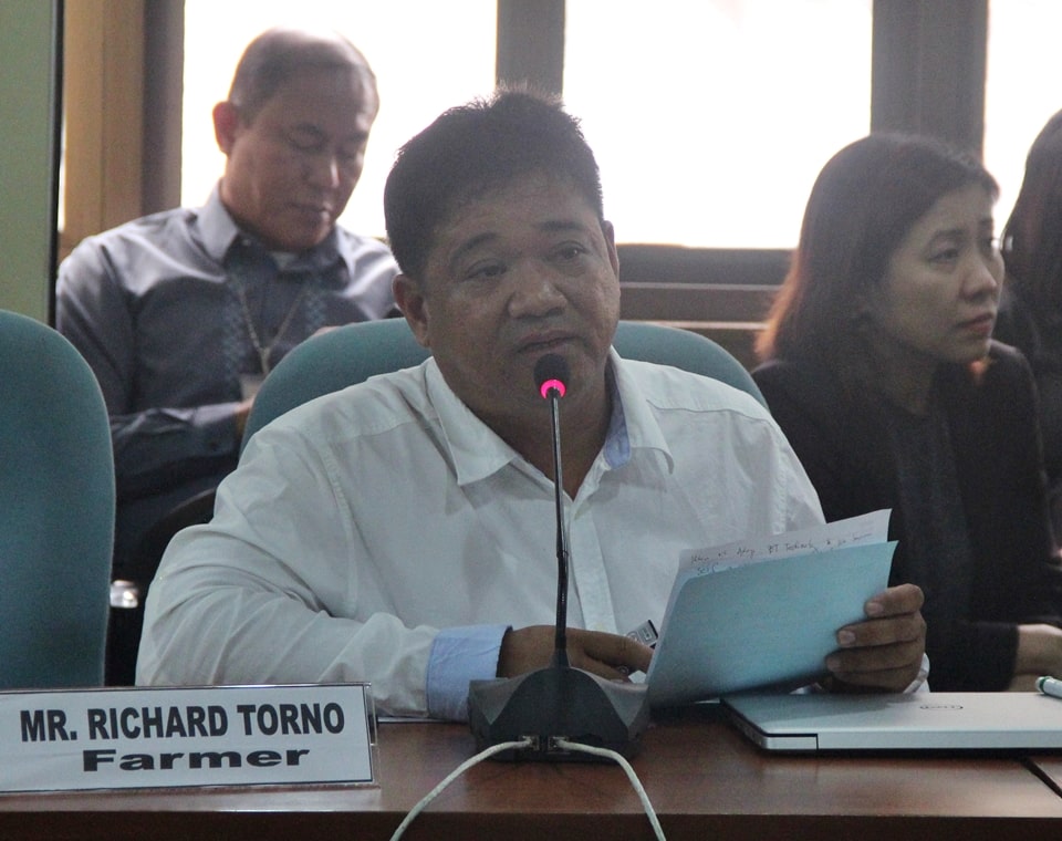 Richard Torno, a biotech corn farmer from the province of Pampanga