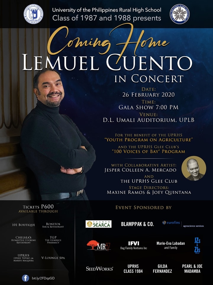 Coming Home: Lemuel Cuento in Concert