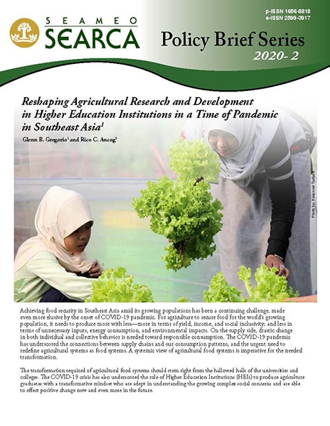 Reshaping Agricultural Research and Development in Higher Education Institutions in a Time of Pandemic in Southeast Asia