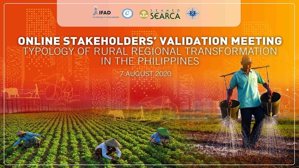 SEARCA RRT Project Team to present and validate results of rural regional transformation typology in the Philippines through a series of stakeholders' validation meetings