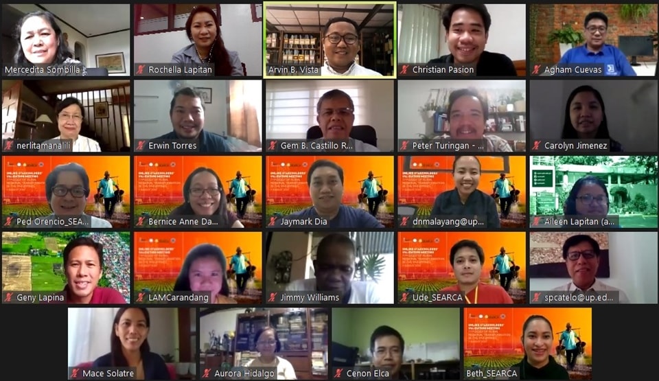 Participants and organizers of the IFAD-SEARCA RRT Project’s Online Stakeholders’ Validation Meeting held via Zoom on 7 August 2020.