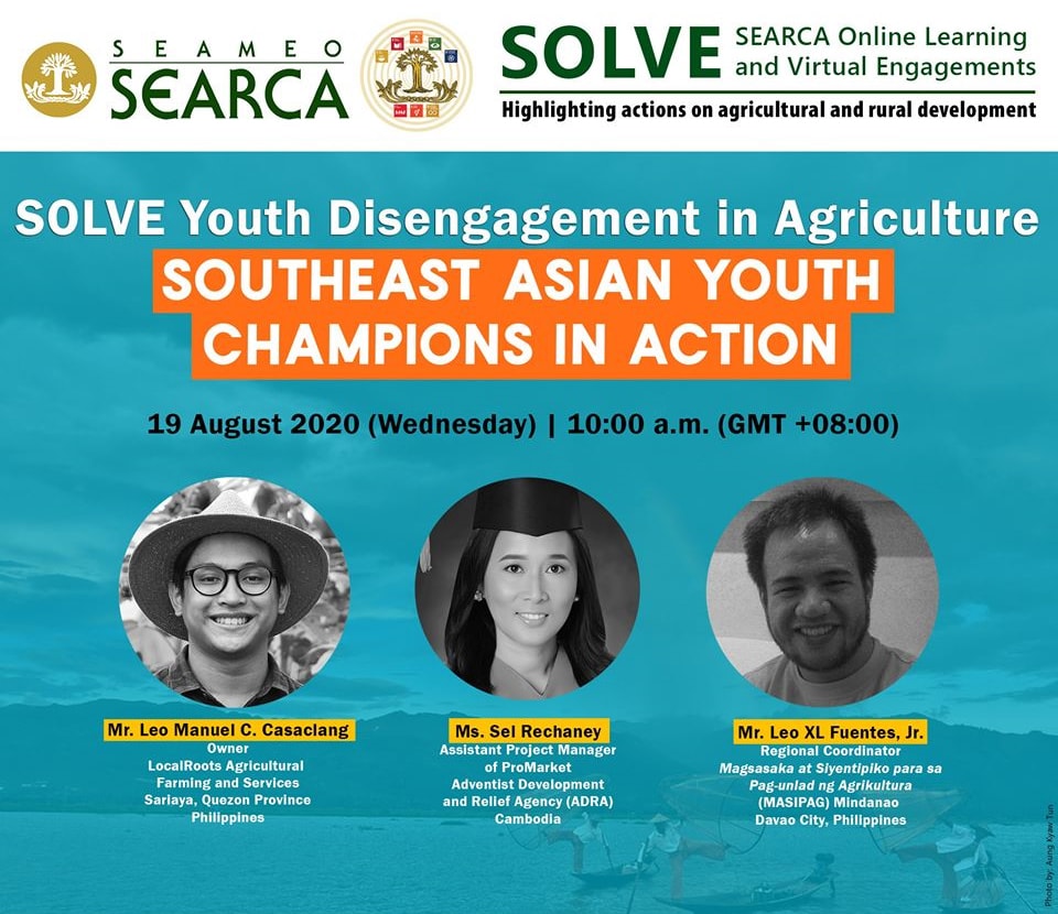 15th Webinar: SOLVE Youth Disengagement in Agriculture: Southeast Asian Youth Champions in Action