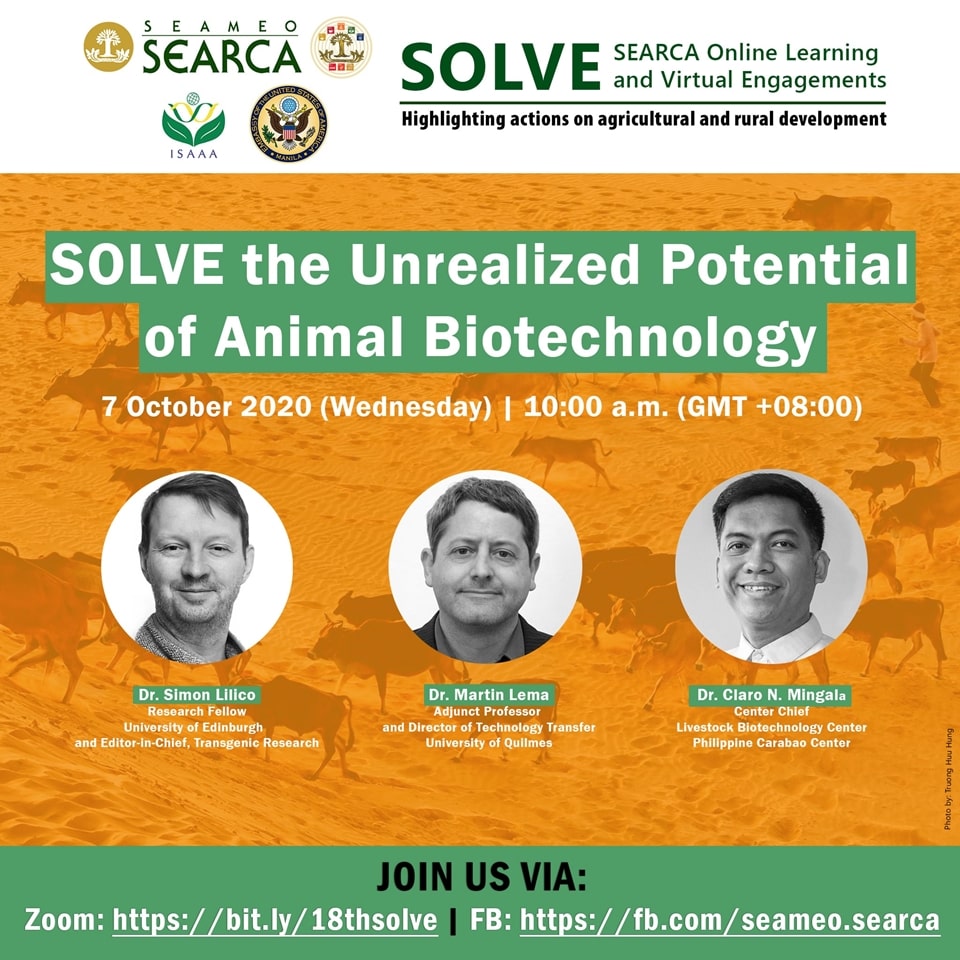 18th SOLVE Webinar Highlights Untapped Potential of Animal Biotechnology