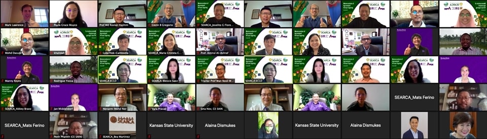 Virtual MOA signing for the project “Development of Innovative and Sustainable Aquafeed Using Local Agro-Residual Resources” with SEARCA, USM, and CE SAIN – RUA.