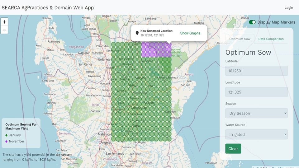 The AgPractices&Domains platform as displayed on the computer screen.