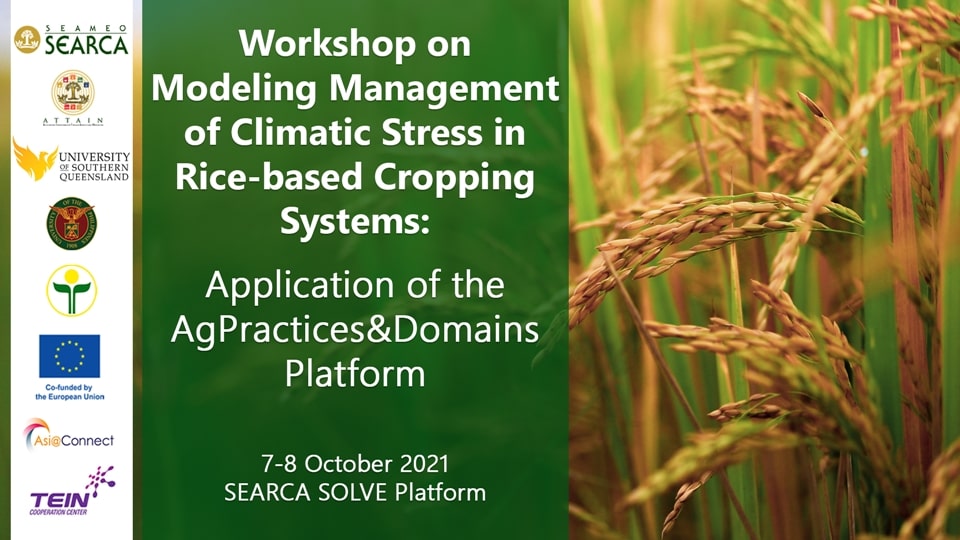 SEARCA, USQ, and UPLB to lead workshop on the application of the AgPractices&Domains platform  
