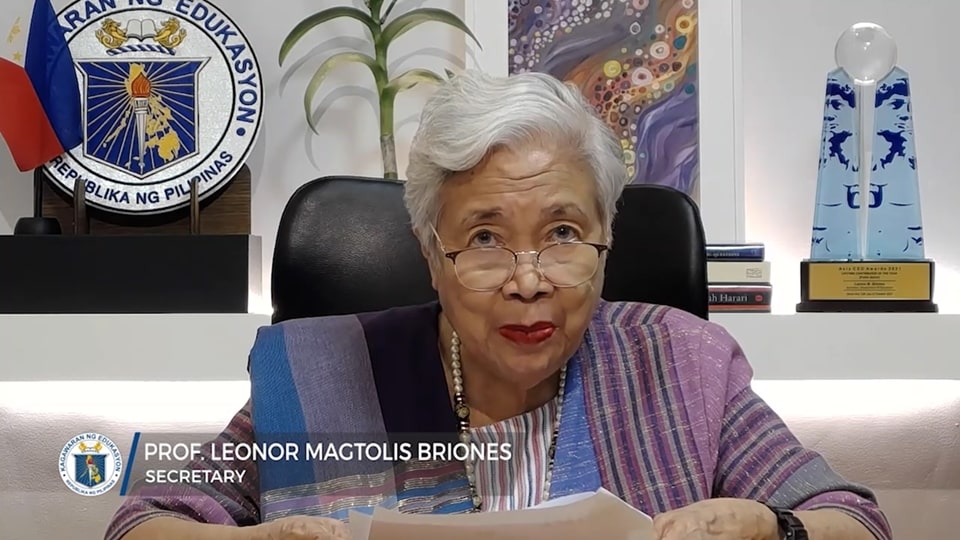 Philippine Education Secretary Leonor Magtolis-Briones.