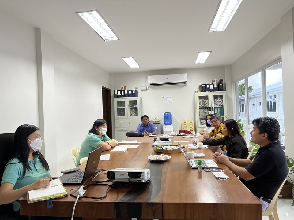 The technical team during the courtesy call meeting with the Provincial Agriculturist of Oriental Mindoro, Ms. Christine Pine.