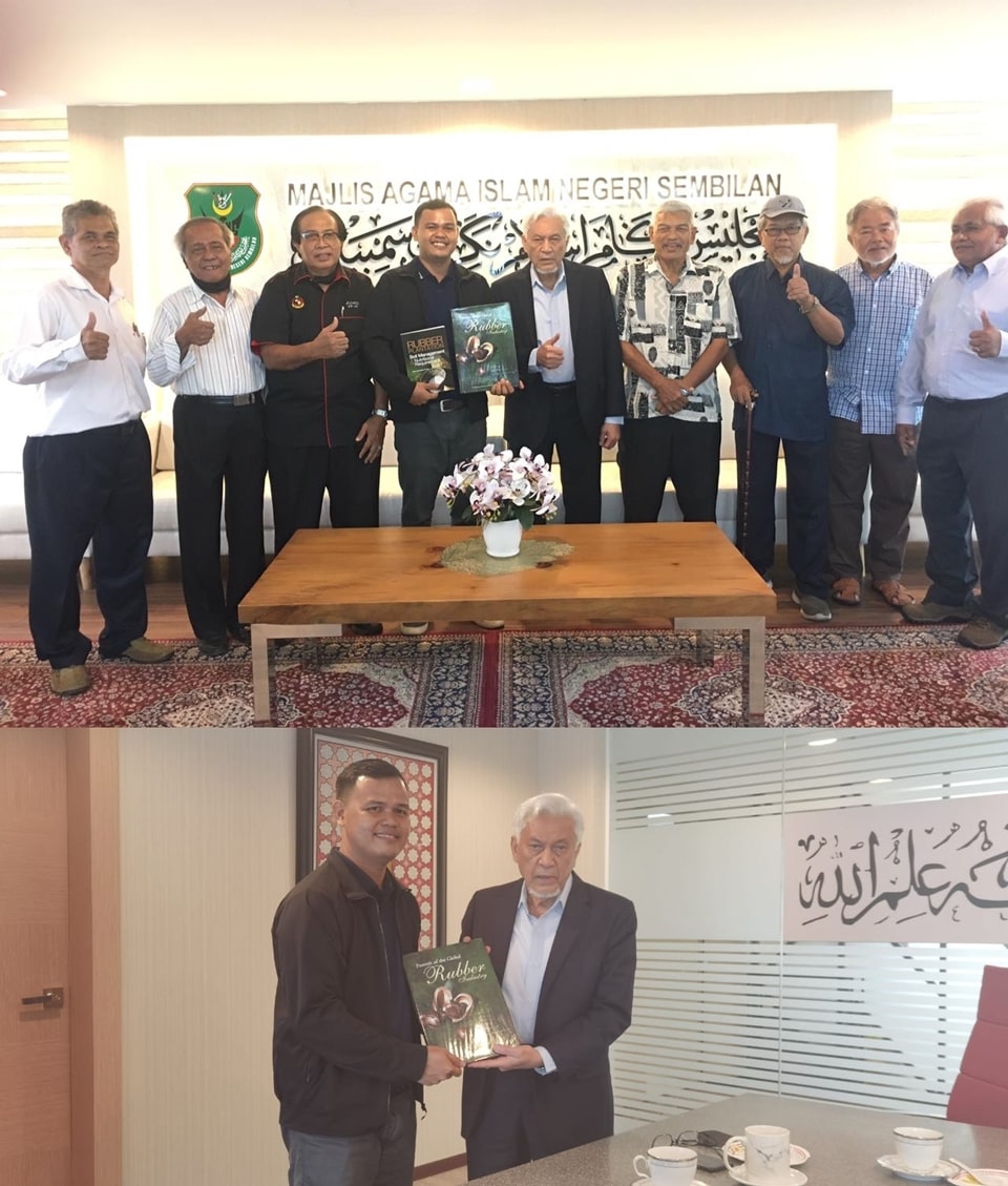 Asst. Prof. Mamon and Dr. Abdul Aziz S.A. Kadir, Director-General of the International Rubber Research Development Board (IRRDB) in Seremban, Negeri Sembilan, Malaysia.