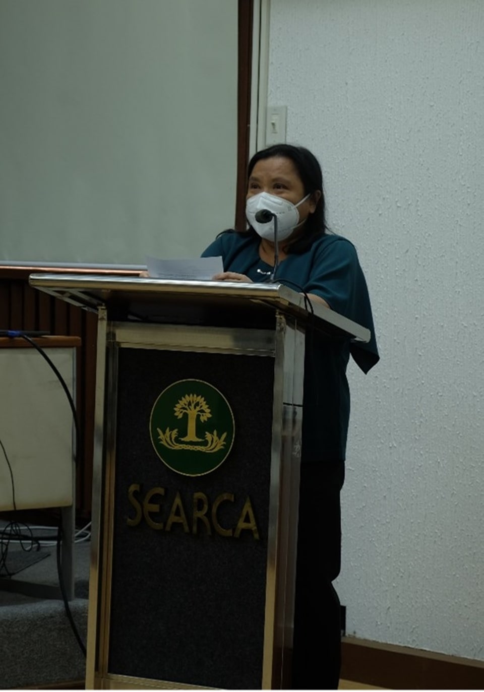 Dr. Maria Cristeta N. Cuaresma during her inspirational message to the participants.