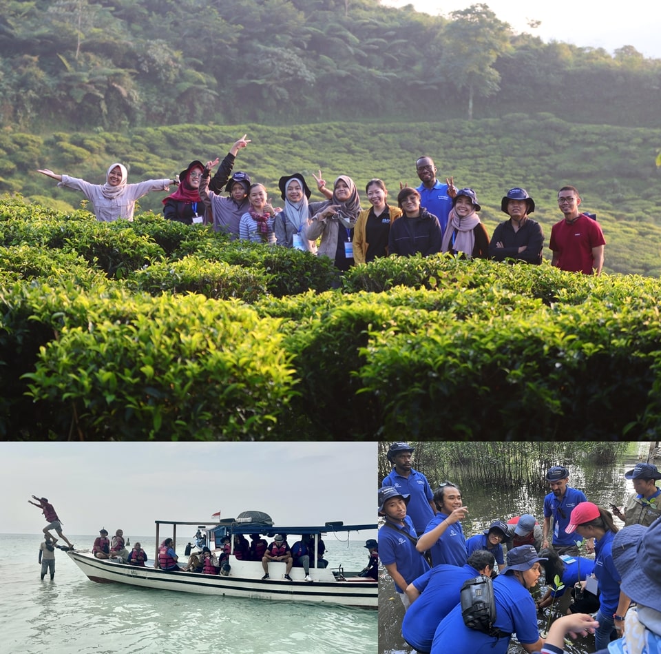 Delegates of the International Summer Course Program for Agriculture and Ecosystem Resilience to Environmental Disaster toward Regional Sustainability during their on-site observations.