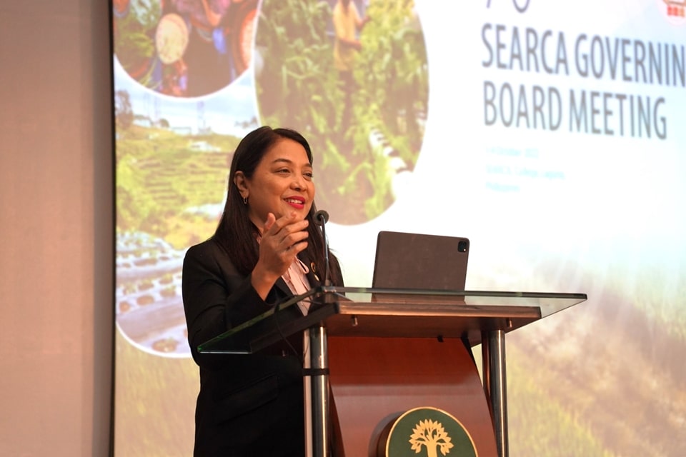 Dr. Valenzuela challenges SEARCA to bring more people and planet agenda to the Southeast Asian region.