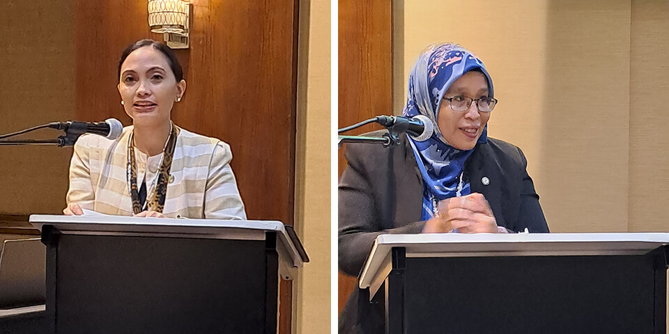 (from left) PPSA Country DirectorAmy Melissa Chua and SEARCA Deputy Director for Programs, Dr. Nur Azura Binti Adam give their opening messages.