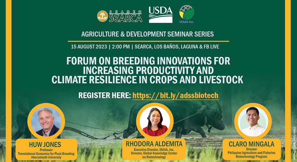 SEARCA, USDA-FAS, and ISAAA, Inc. to conduct public seminar on agri-biotech
