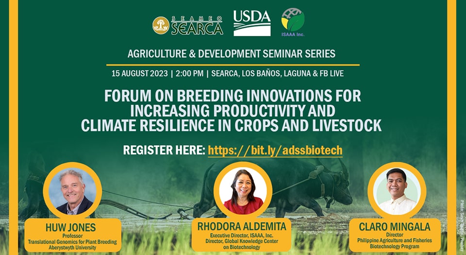 SEARCA, USDA-FAS, and ISAAA, Inc. to conduct public seminar on agri-biotech