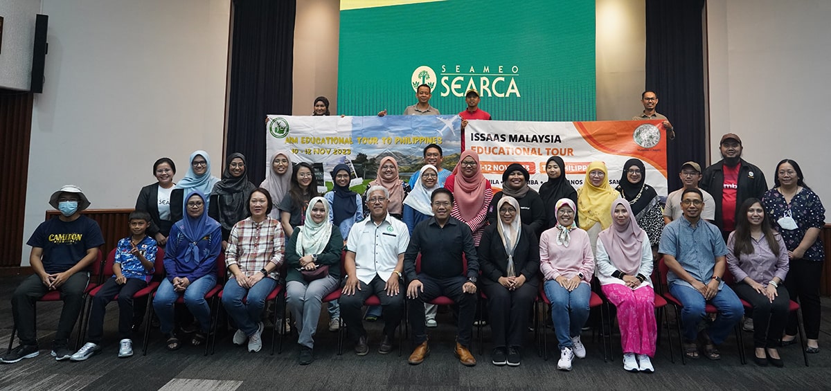 Officers and members of the International Society for Southeast Asian Agricultural Sciences (ISSAAS)-Malaysian Chapter and the Agricultural Institute of Malaysia (AIM) visit SEARCA