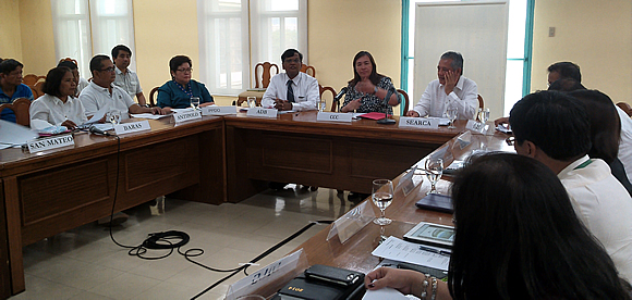 CCC Secretary Lucille Sering presiding the Project Steering Committee with Dr. Ancha Srinivasan, ADB Principal Climate Change Specialist under the Environment, Natural Resources and Agriculture Division, Southeast Asia Department (SERD) and Dr. Gil  C. Saguiguit, SEARCA Director.