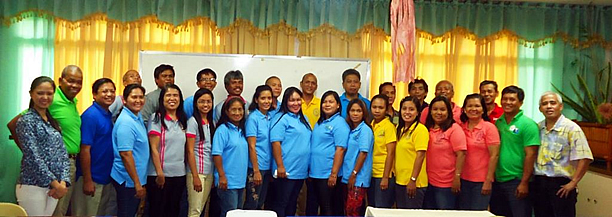 The participants of the Training on Business Proposal preparation, together with the SEARCA Project Team and DAR Officials on 24 July 2014 at CLSU, Muñoz, Nueva Ecija.