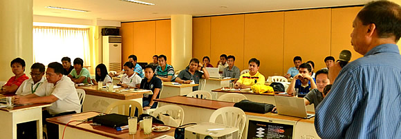 Dr. Esteban Godillano, GIS Specialist, provided lectures on GIS Remote Sensing, Earth Surfaces, Global Positioning System (GPS) and Cartographic Modelling.