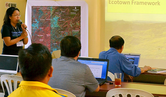 Ms. Ma Lovella Segayo, Development Management Officer of CCC provided the overview of the Eco-Town Framework in Upper Marikina River Basin Protected Landscape (UMRBPL)