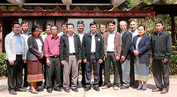 Facilitators and participants of the Laos 1st National Consultative Meeting on 21 February 2014 at the NAFRI Office, Vientiane, Laos