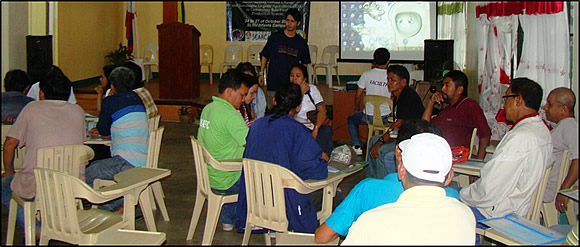 Henry M. Custodio, SEARCA Program Specialist for Research and Development, facilitating the capacity-building activity on sustainable, organic and ecological agriculture.