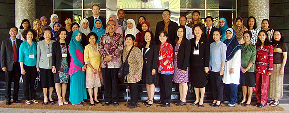 Organizers, resource persons, and participants in ASEAN 2015: Strengthening the Regional Food Safety System pose for posterity at SEAMEO BIOTROP, Bogor, Indonesia. 
