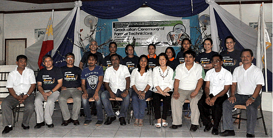 Graduates from DRT Mt. Sinai Multipurpose Cooperative together with DAR officials, ARCCESS Bulacan consultants and SEARCA representatives.