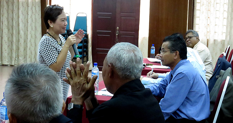 Ms. Amy M. Lecciones discusses information about SEARCA, the ASRF project, and overview of the Project Development Assistance in Malaysia.