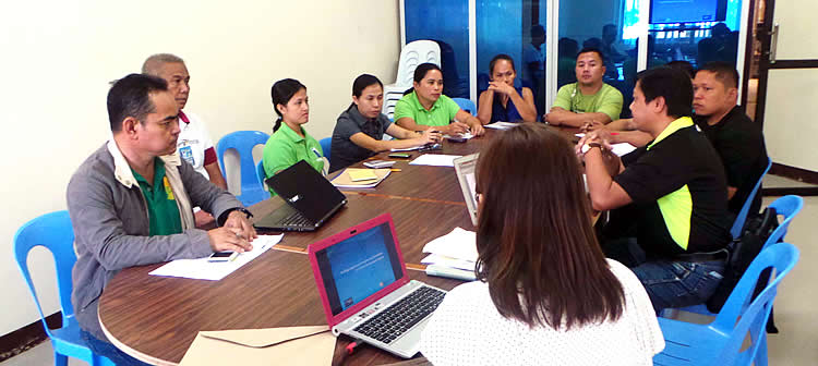 Officials and staff of PCC at Ubay Stock Farm during the KM audit on 26 November 2015 in Ubay, Bohol.